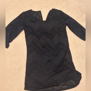 BEBOP Black Chevron Mesh Swimsuit Cover Up Dress Size Medium